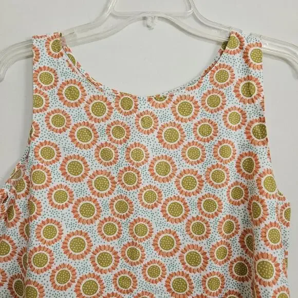 Handmade Mini Tent Style Dress Sunflower Print Size Small Cool Sundress - Picture 3 of 5